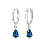 Stříbrné náušnice Swarovski Elements Dióna, stříbro 925/1000, Modrá