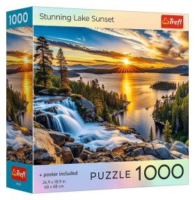 Puzzle Kouzelný západ slunce nad jezerem 1000 dílků