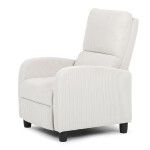 TV a relaxační křeslo, manuální polohování push back, potah manšestrová béžová látka