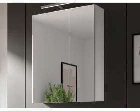 Koupelnová zrcadlová skříňka Vira, 60 cm, bílá