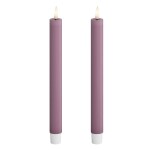 DeluxeHomeart Vysoké LED svíčky Light Purple – set 2 ks, fialová barva, pryskyřice, vosk