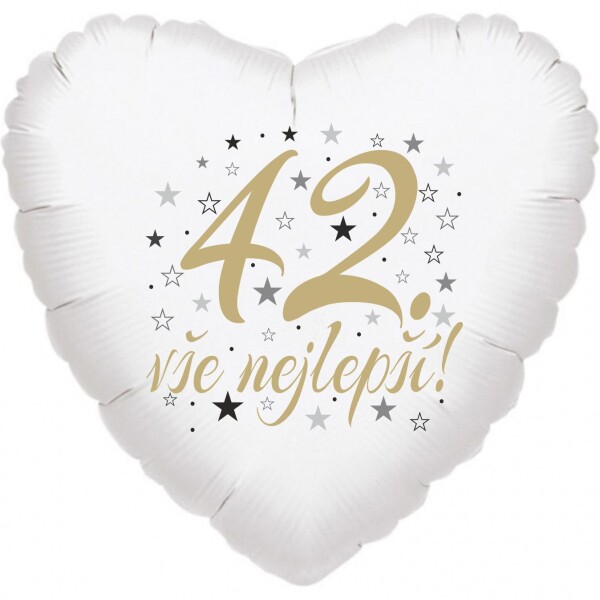 42. narozeniny balónek srdce Balobky.cz 42. narozeniny balónek srdce Balobky.cz