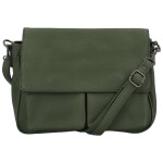 Trendy dámská koženková crossbody kabelka Rosica, tmavě zelená