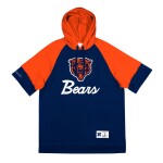 Mitchell & Ness Pánská mikina Chicago Bears NFL Cut Sleeves Fleece Short Sleeve Hoodie Velikost: M