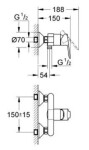 GROHE - BauEdge Sprchová baterie, chrom 23333000