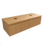 Koupelnová skříňka s krycí deskou SAT Evolution 118x30x44,5 cm dub medový mat SATEVO120DMD SATEVO120DMD