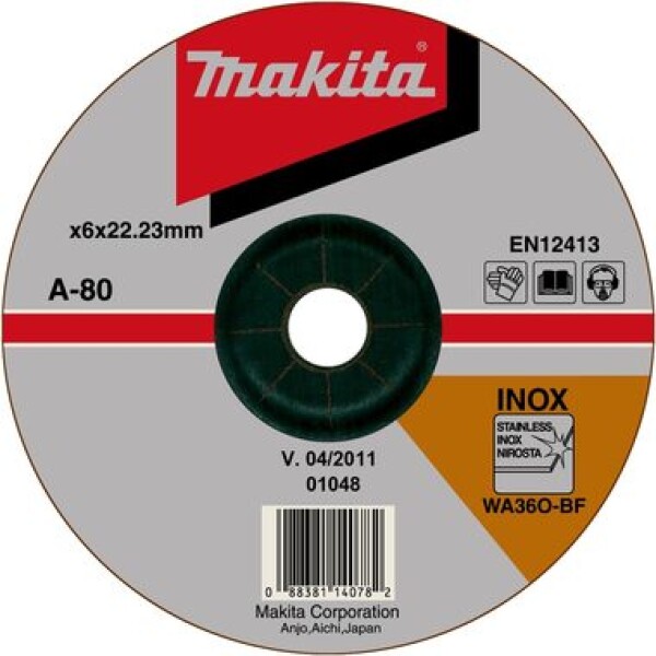 Makita A-80896 / Brusný kotouč na nerez / 230x 6x 22.23mm (A-80896)