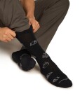 Pánské městské merino ponožky ICEBREAKER Mens Lifestyle_Ultralight Crew Camp Ess, Black/Alloy velikost: 39-41,5 (S)