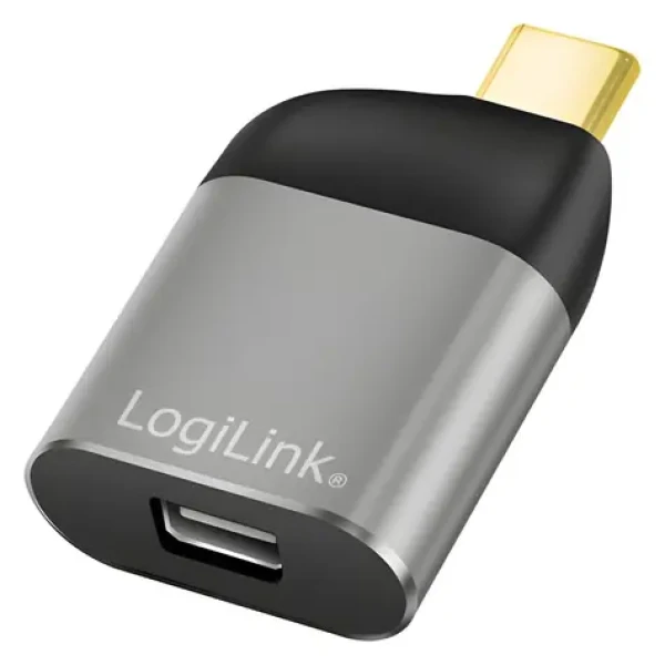 LogiLink / Adaptér USB-C (M) - mini DisplayPort (F) / 8K / 60 Hz / hliník / černá (CUA0205)
