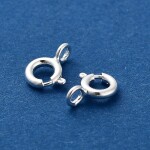 Kroužkové zapínání - 7,5 x 5 mm - postříbřené - 1 ks