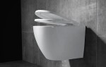 REA - Závěsná WC mísa včetně sedátka RIMLESS Carlo Mini Basic bílá REA-C6200