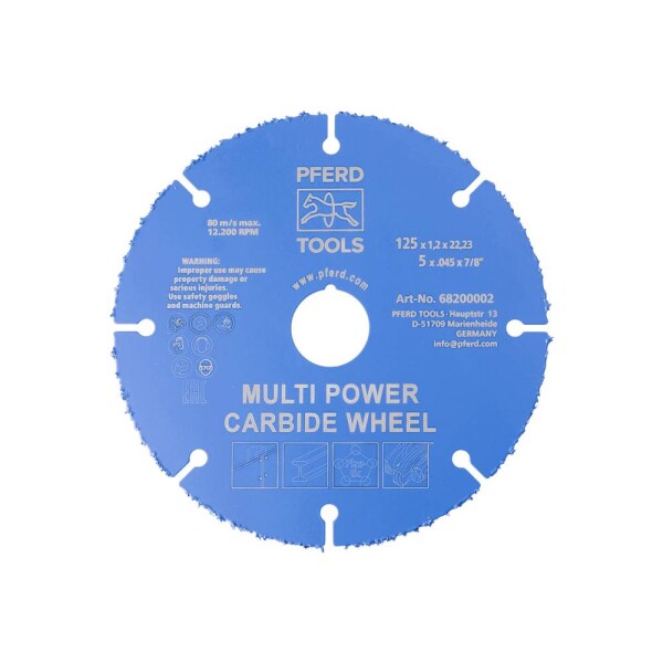 PFERD TOOLS POS MULTI POWER CARBIDE WHEEL DS 125X1,2X22,23 68200002 Řezný kotouč 125 mm 1 ks