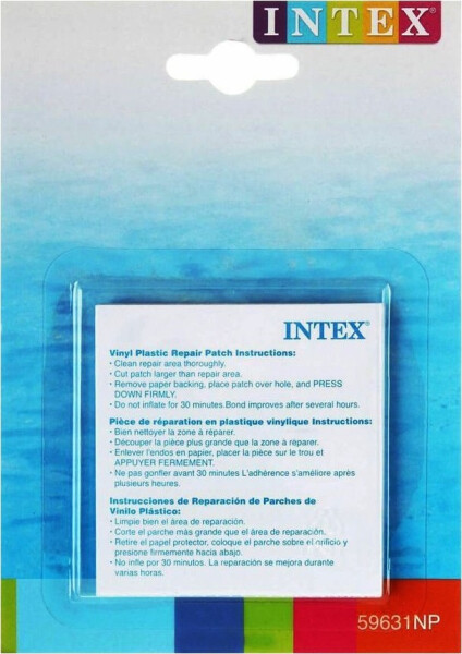 Záplata samolepící opravná sada k nafukovačkám 6ks na kartě 12x16cm - Alltoys Intex