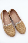 Elegantní Kožené Espadrilky S Pletením Béžovo-Zlaté Zazoo 10178 41