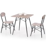 Sada stolu a židlí Kabir 1+2 70x70 dub san remo/černá