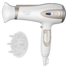 Adler AD 2248WC bílá, champagne / Fén na vlasy / ionizer / 2400 W / 3 teploty / 2 rychlosti / difuzér / koncentrátor (AD 2248wc)