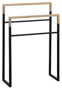 SAPHO - SKA stojan na ručníky 550x800x200, černá mat/dub SKA308