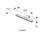 IDEAL STANDARD - Mirror&Light LED svítidlo Pandora 308x112x33 mm, 8W, chrom T320967