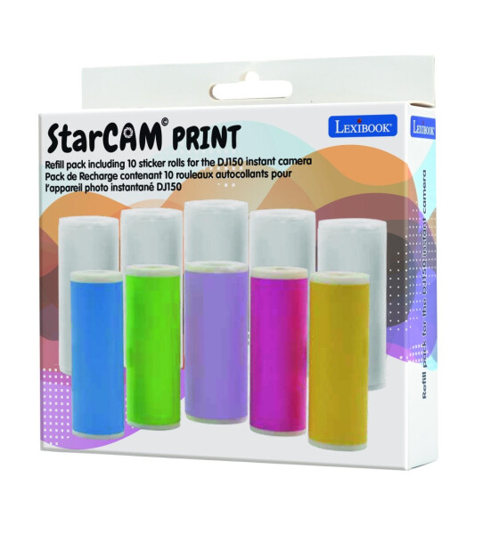 Lexibook 10 náhradních rolí samolepek do fotoaparátů řady DJ150 - Alltoys Lexibook