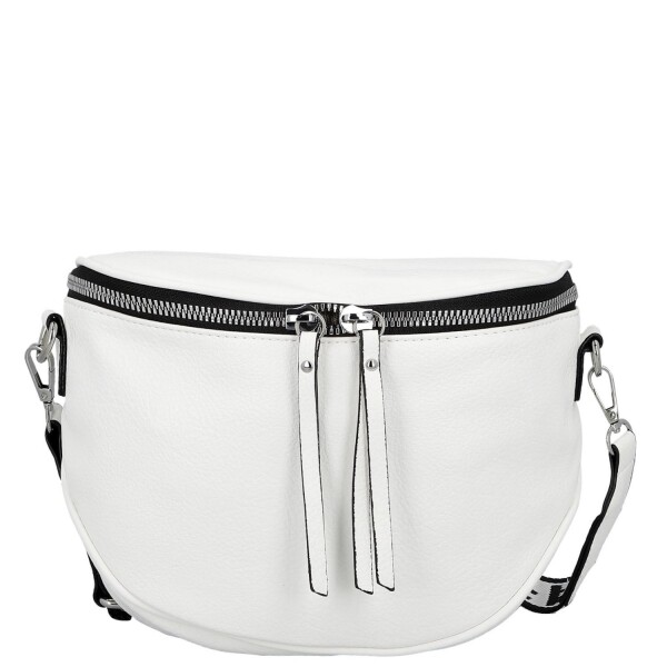 Módní dámská koženková ledvinka/crossbody Pola, bílá