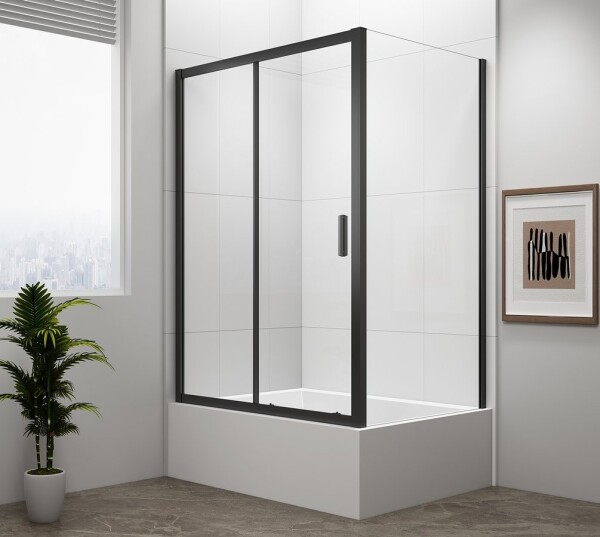 POLYSAN - DEEP BLACK obdélníkový sprchový kout 1200x900 L/P varianta, čiré sklo MD1216B-02