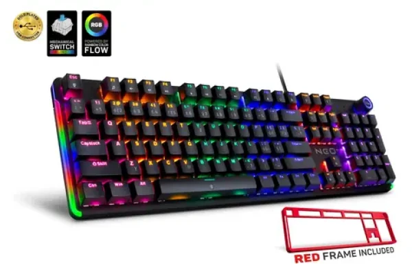 CONNECT IT NEO2 černo-červená / Mechanická klávesnice / CZ + SK layout / mechanické spínače / RGB / USB-A (CKB-3592-CS)