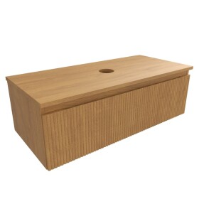 Koupelnová skříňka s krycí deskou SAT Evolution 98x30x44,5 cm dub medový mat SATEVO100DMD SATEVO100DMD