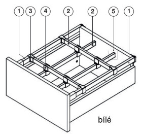 Strong StrongMax vnitřní dělení bílé :: úchyt profilu (359366)