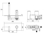 PAFFONI - Light Baterie pod omítku s tělesem, chrom LIG104CR