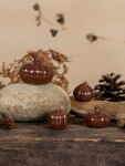 Storefactory Podzimní dekorace dýně Tranebo Brown Small, hnědá barva, keramika