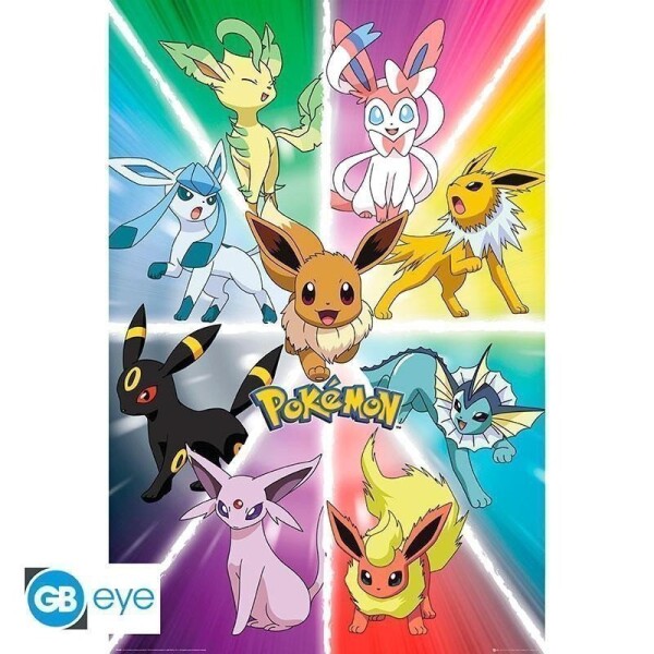 Plakát Pokémon Maxi Eevee Evolution 91,5x61cm
