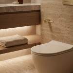 REA - Držák na toaletní papír 64105 SOLO Brush Gold REA-84206