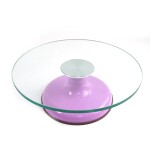 Cake star Otočný stojan skleněný fialový 30cm