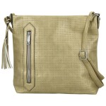 Stylová dámská koženková crossbody kabelka Bessy, zlatá