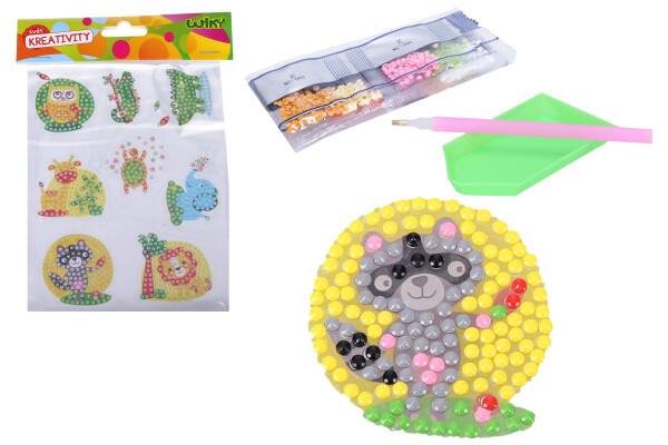Kreativní set diamond nálepky s kamínky - Zvířátka