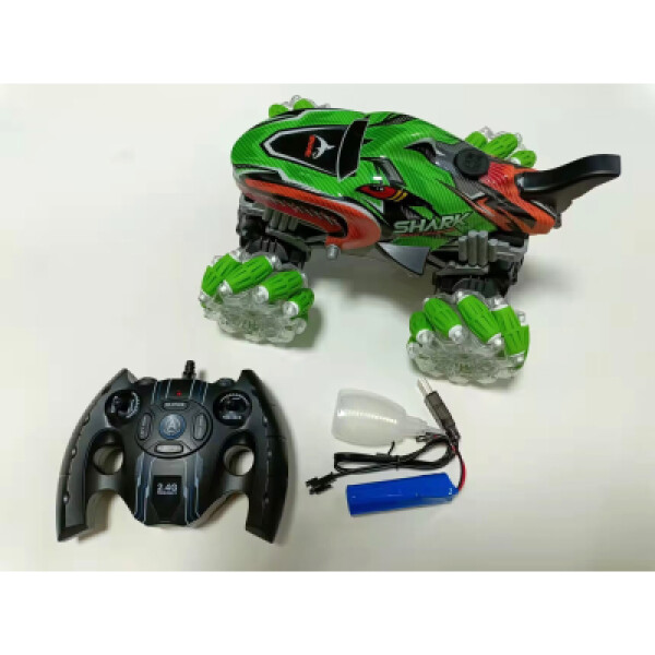 RC auto žralok zelené