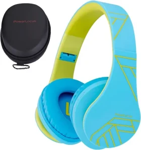 PowerLocus P2 Kids Blue/Green / Dětská bezdrátová sluchátka s mikrofonem / Bluetooth 5.3 (pwl-p2kids-blueg)