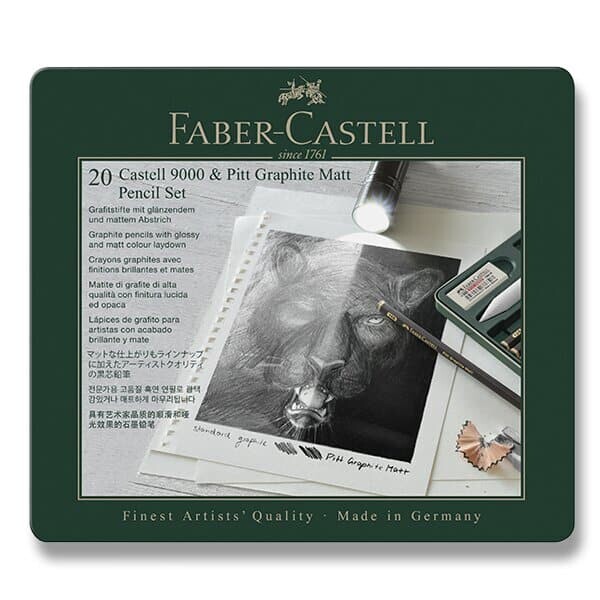 Faber-Castell Pitt Graphite Matt a Castell 9000 sada 20 ks v