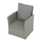 Zahradní sedací souprava, polyratan, šedá, AZS-A1523 GREY