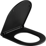 Erga Erga, WC sedátko z duroplastu, série Lily, Siena, Tina, černá matná, ERG-V03-ND-SEATSH042-BK