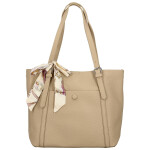 Stylová dámská koženková kabelka na rameno Finlay, béžová