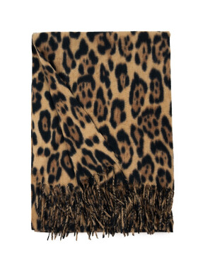 Dámská šála Art Of Polo 22293 Leopard béžová 216x70 cm