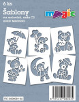 Magic šablony papírové sada C2 Medvídci 6 ks