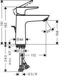 HANSGROHE - Talis E Umyvadlová baterie s výpustí, leštěný vzhled zlata 71710990