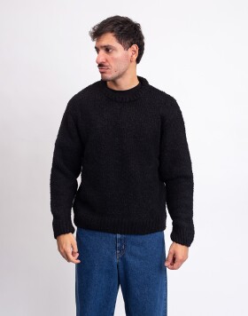 Edwin Dun Textured Sweater Black garment washed L