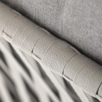 Zahradní židle, kov, polyratan, šedá, AZC-S1430 GREY