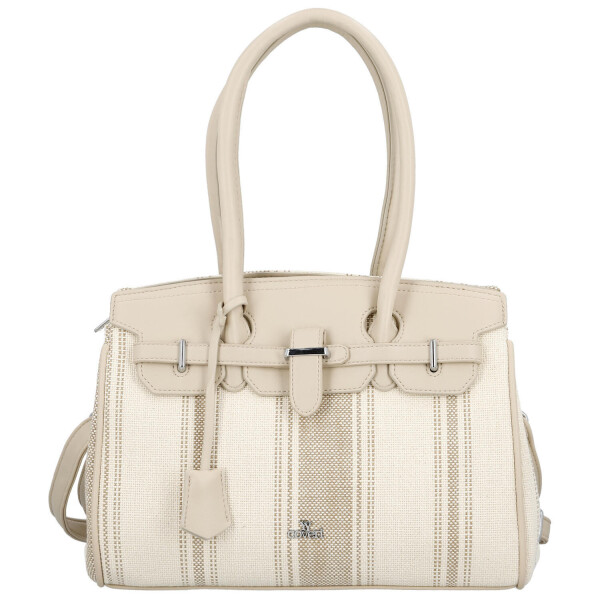 Stylová dámská koženková kabelka do ruky Irma, tmavě béžová