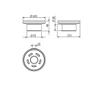 KLUDI - Vela R Mýdlenka s držákem, sklo/kartáčovaný bronz 58985N1