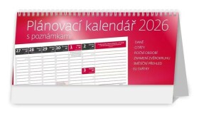 Kalendář stolní 2026 - Plánovací kalendář s poznámkami