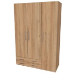 Nábytek Mikulík Skříň RIO 120-135 ROZMĚR: (š/v/h) 120 x 200 x 52 cm
